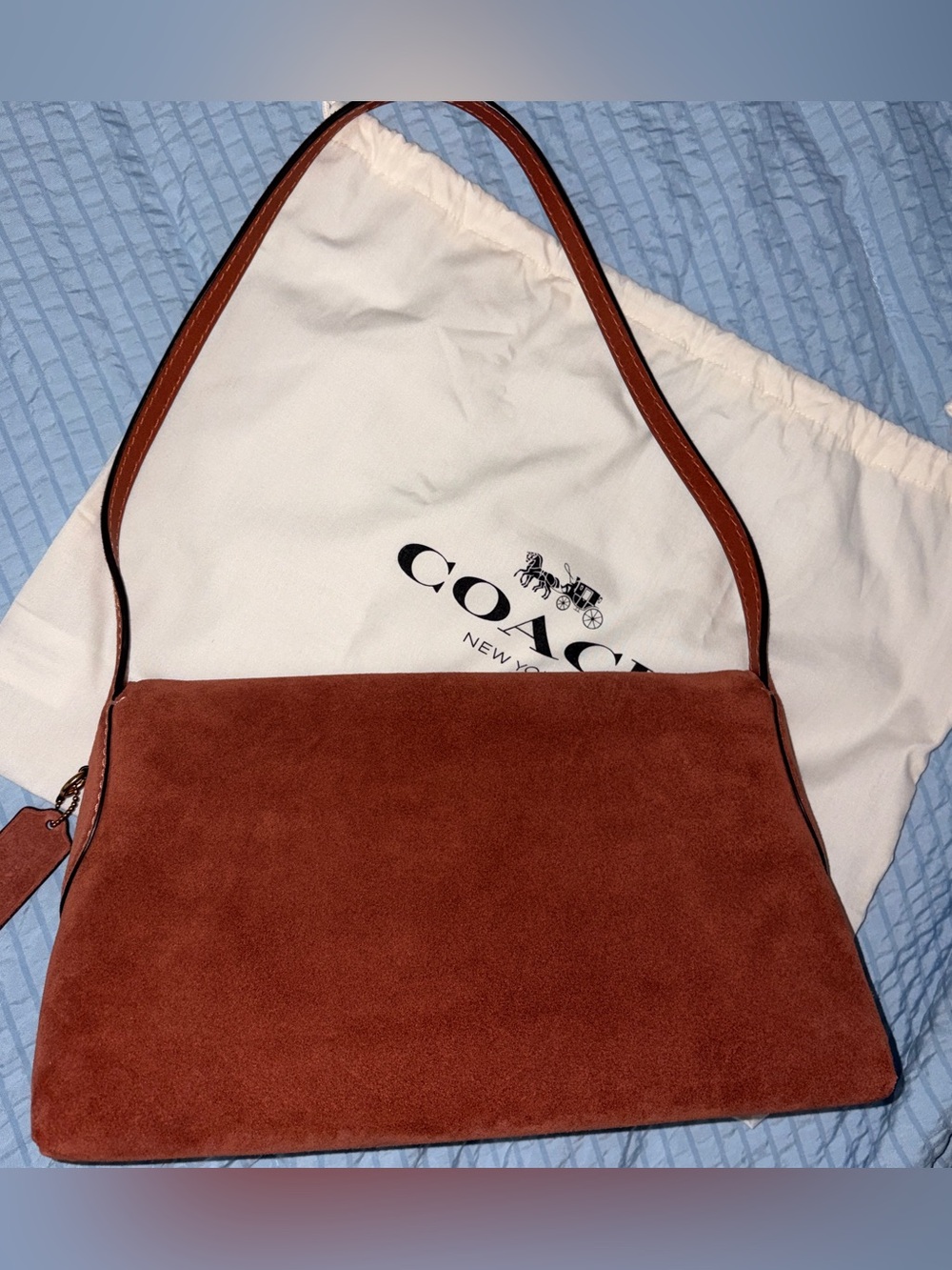 Coach Chelsea 30 Clay Suede/Brass - Picture 4 of 12